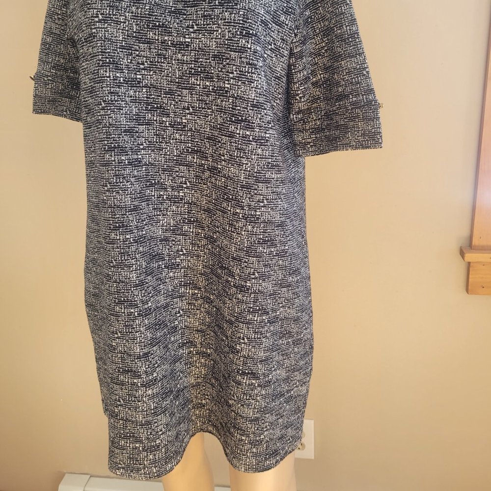 Adrienne Vittadini Dress Medium Black and White